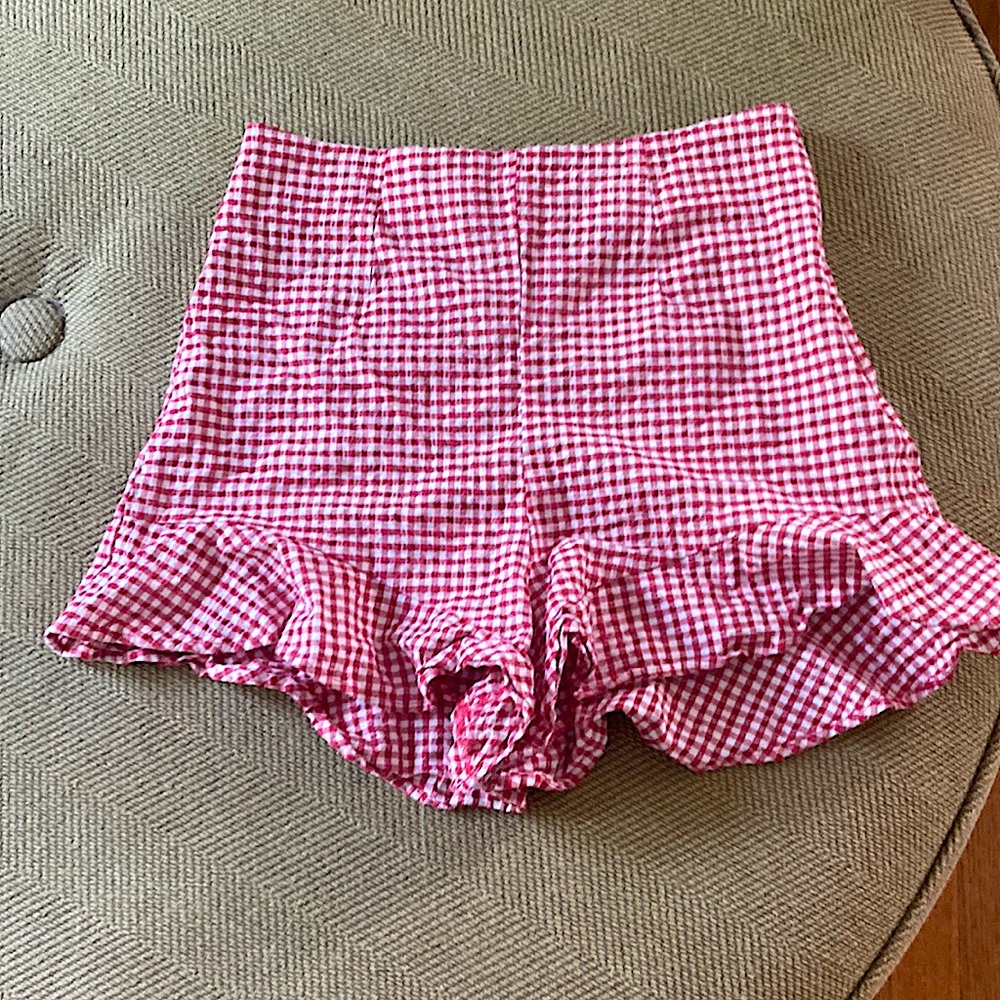 Red and white picnic/fourth of July shorts